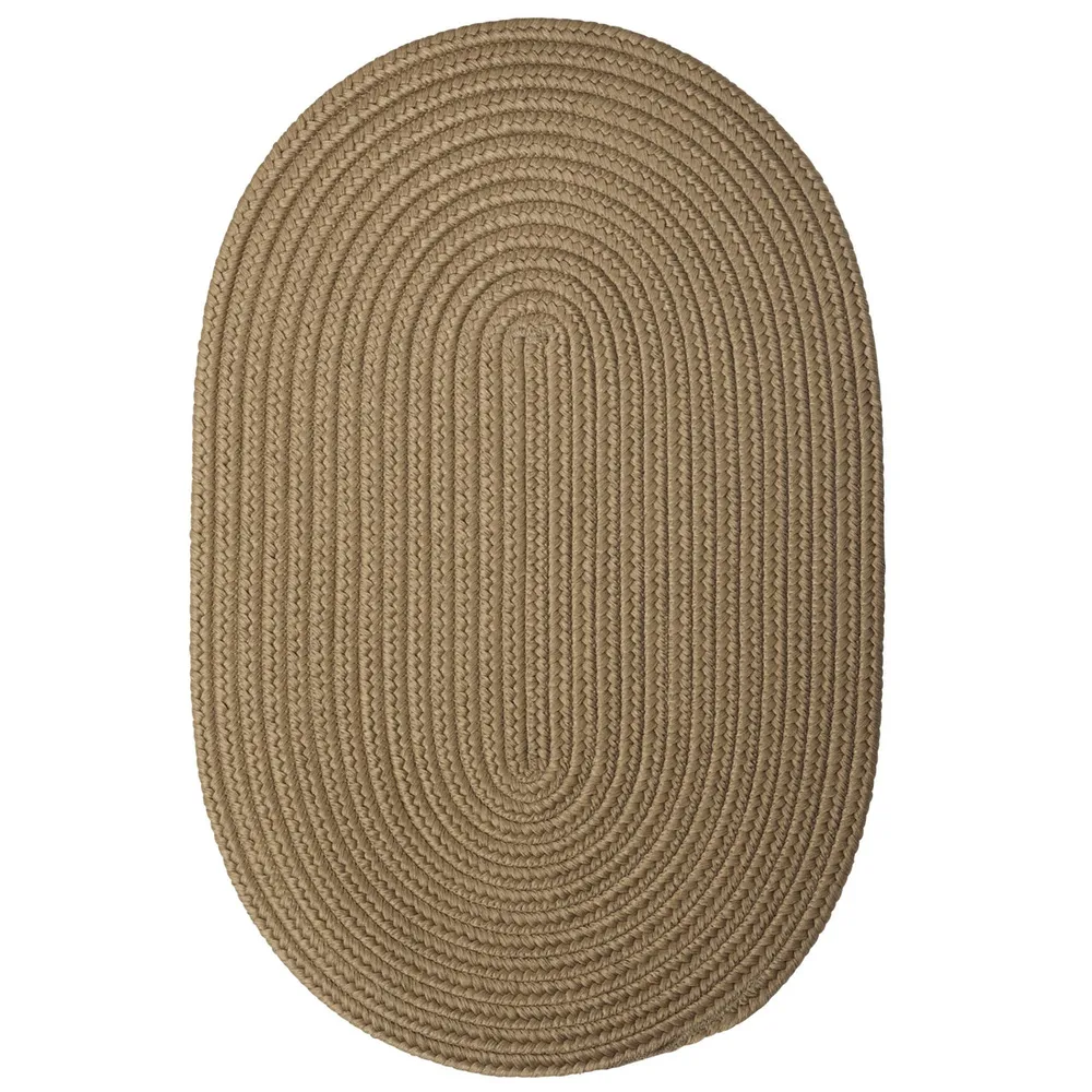 3′ x 5′ Peanut Brown Solid Handcrafted Outdoor Reversible Area Throw Rug