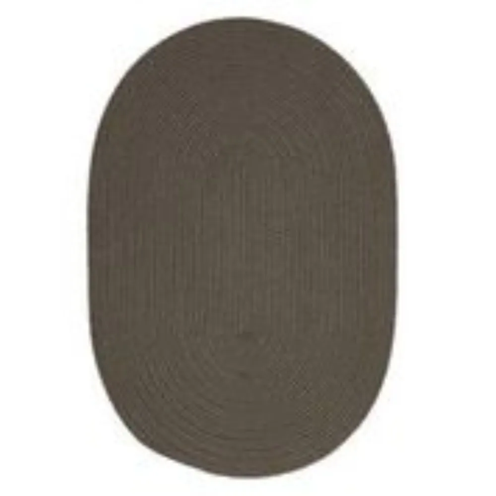 2′ x 3′ Dark Gray Braided Handcrafted Outdoor Reversible Area Throw Rug