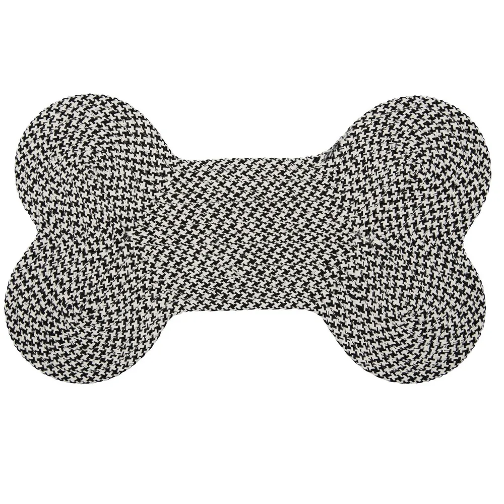 Dog Bone Houndstooth Bright – Black 22×34