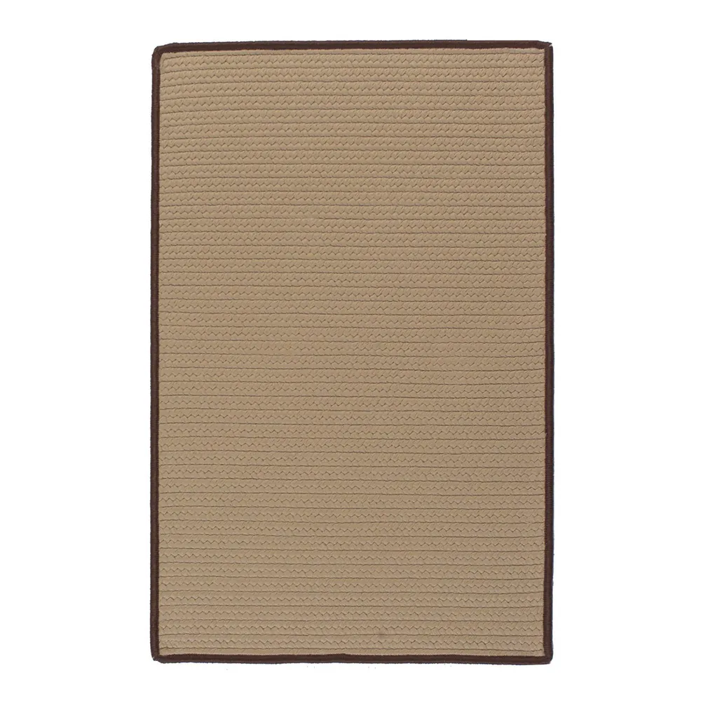 11′ x 11′ Brown and Tan All Purpose Handcrafted Reversible Square Outdoor Area Throw Rug
