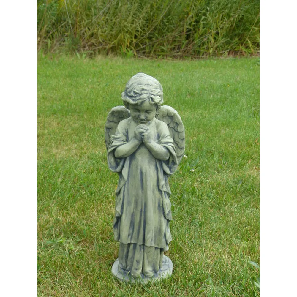 36″ Decorative Standing Angel Statue – Sherwood: Unique and Stylish Garden Decor with Eye-Catching Warmth
