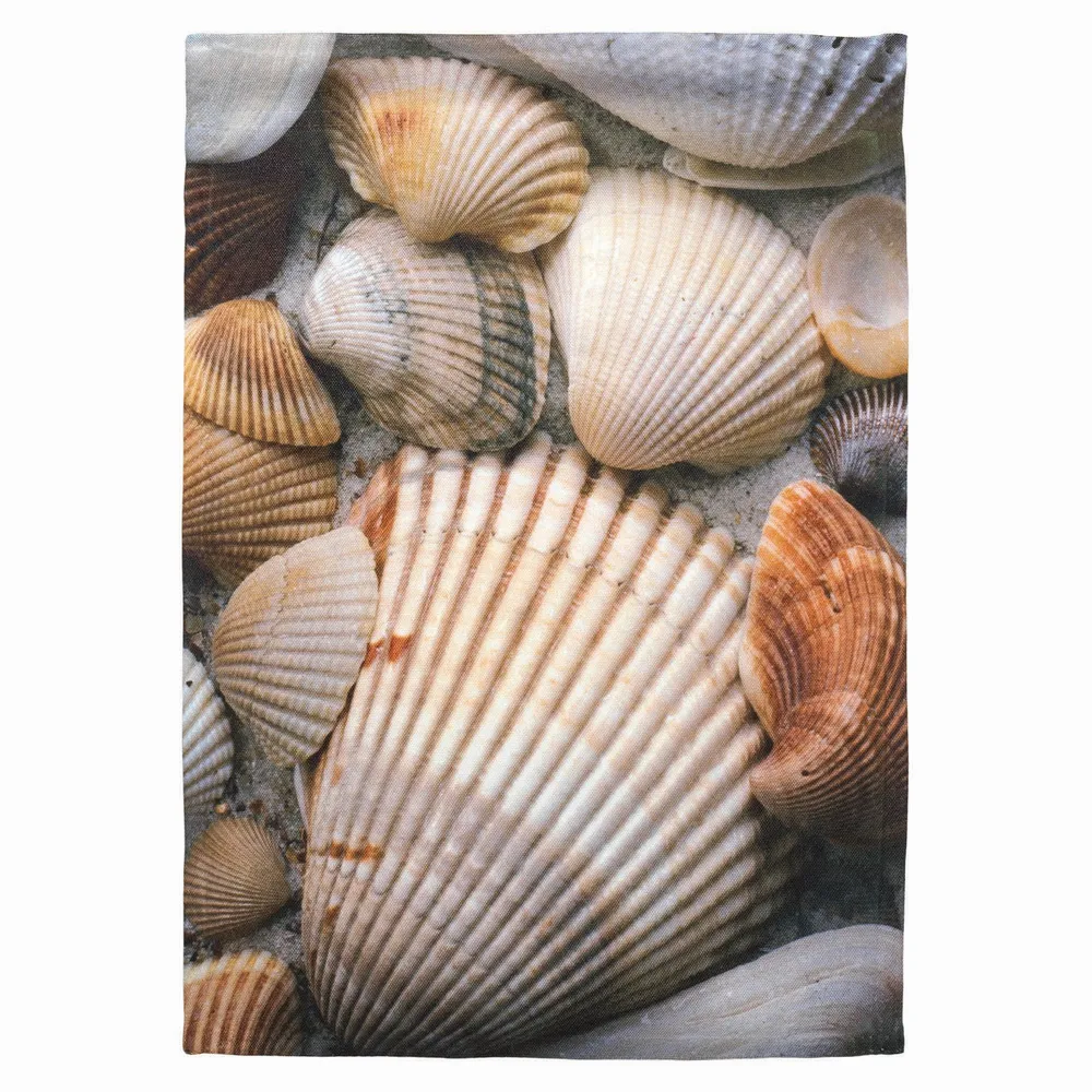 Yellow and Beige Sea Shells Printed Outdoor Garden Flag 18″ x 13″