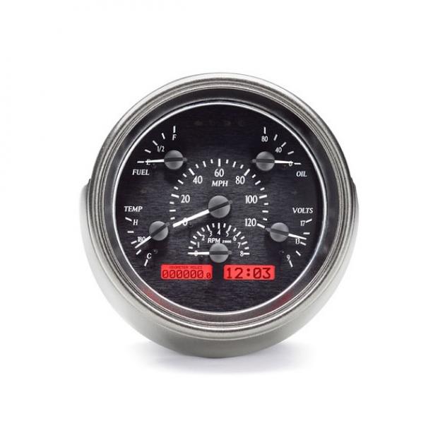 Ford Dakota Digital VHX Instrument With Black Alloy Style Face, 1951