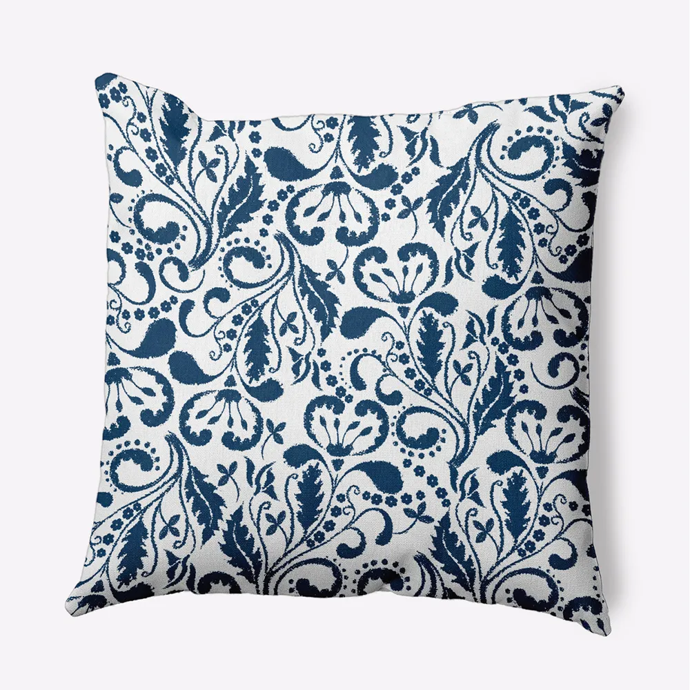 16″ x 16″ Blue and White Aurora Outdoor Throw Pillow