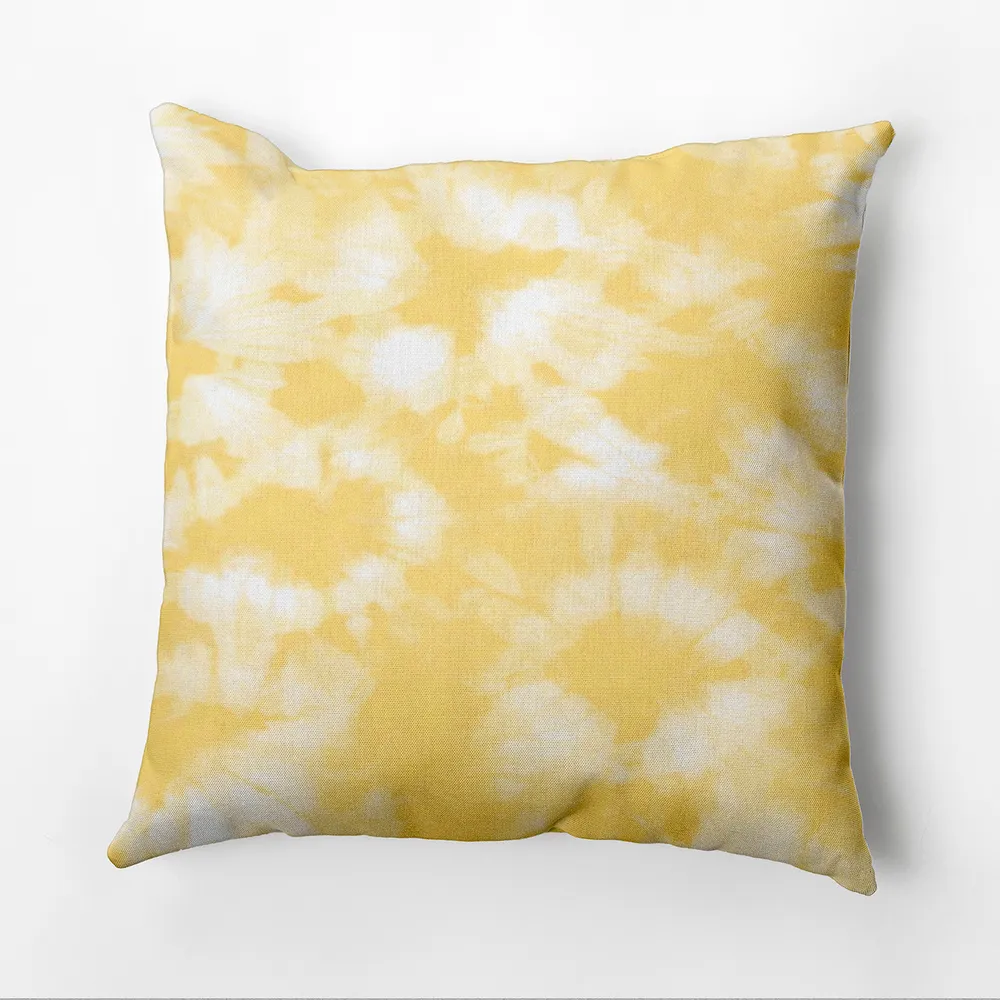 20″ x 20″ Yellow and White Chillax Outdoor Throw Pillow