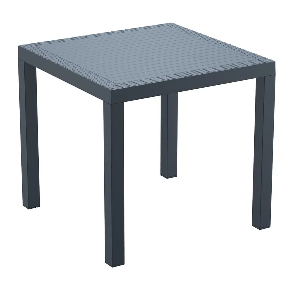 31.5″ Gray Wickerlook Square Patio Dining Table