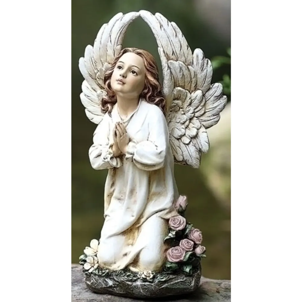 15.75″ Kneeling Angel in Prayer Outdoor Garden Statue