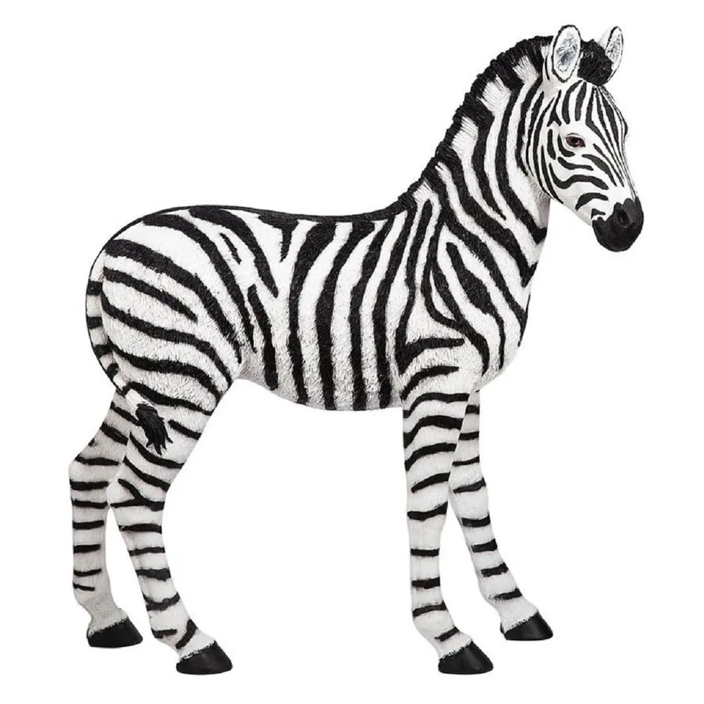 Adorable 33″ Zebra Safari Animal Hand-painted Outdoor Garden Statue