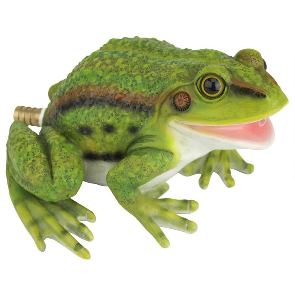 8.5″ Friendly Frog Piped Toad Spitter Outdoor Garden Statue