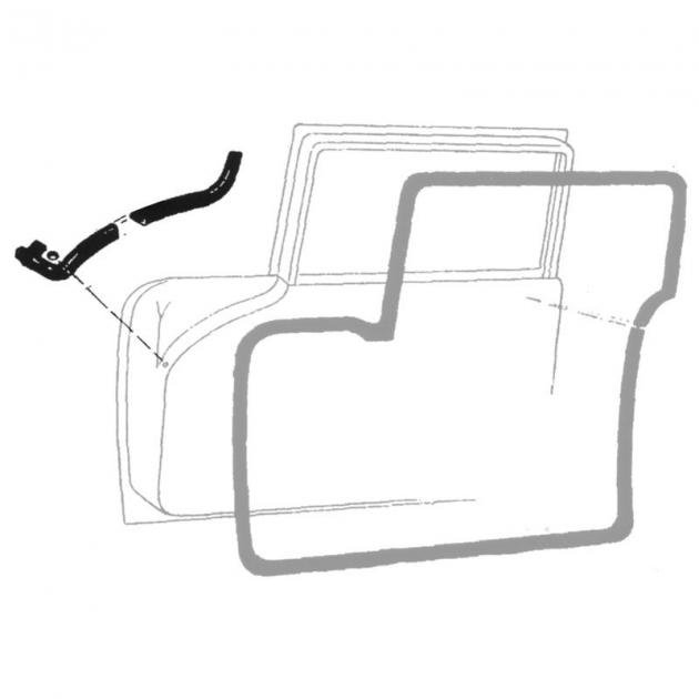 Dennis Carpenter Inner Dog Leg Seal - 1955-56 Ford Car B5A-7020570-PR