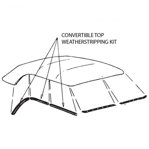 Dennis Carpenter Weather Stripping Kit - Convertible Top - 1949 Ford Car 8A-6451562-KIT