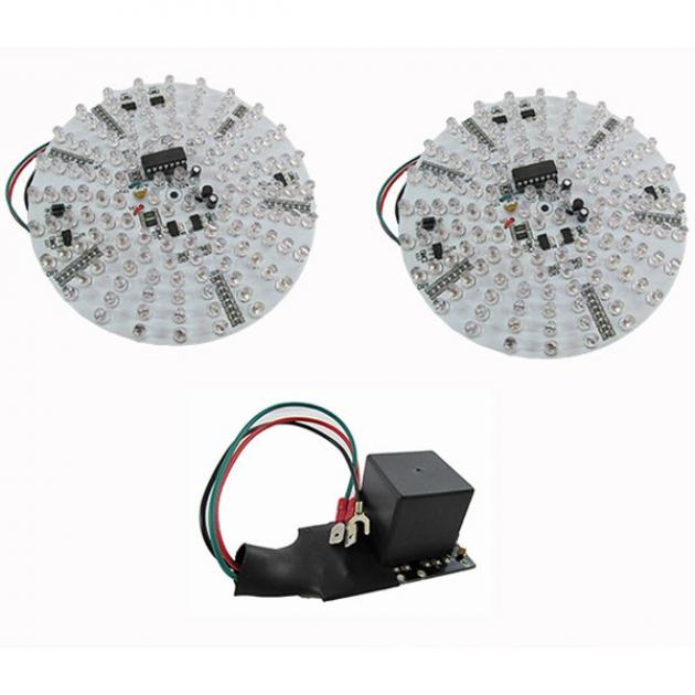 Thunderbird LED Tail Light Kit, Non-Sunburst Effect, 1956
