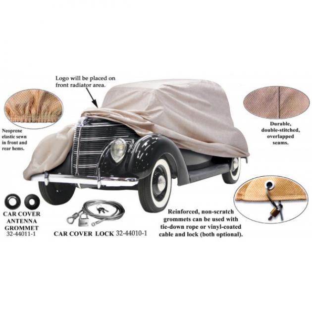Car Cover, Poly-Cotton, With Logo, 1935-1936 Coupe Convertible