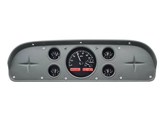 DIGITAL DASH ASSY, Dakota Digital VHX, Black face custom gauges