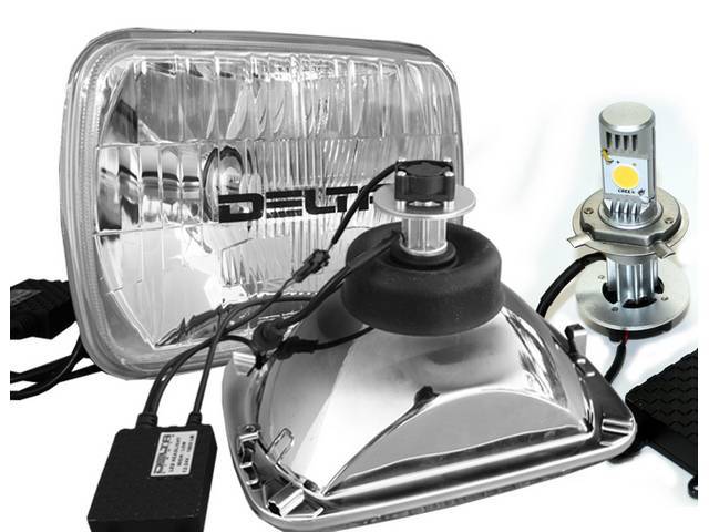 LED Conversion Headlight Bulbs by Delta Tech Lighting, 5.5 x 8 Rectangular