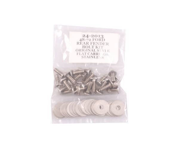 Rear Fender Mounting Kit, Polished Stainless Steel