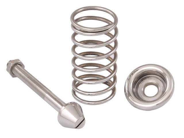 Hood Latch Assembly, polished stainless steel