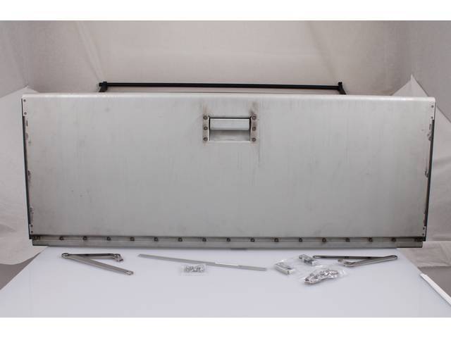 Custom Smooth Tailgate with inside mounted release handle, stainless steel hardware