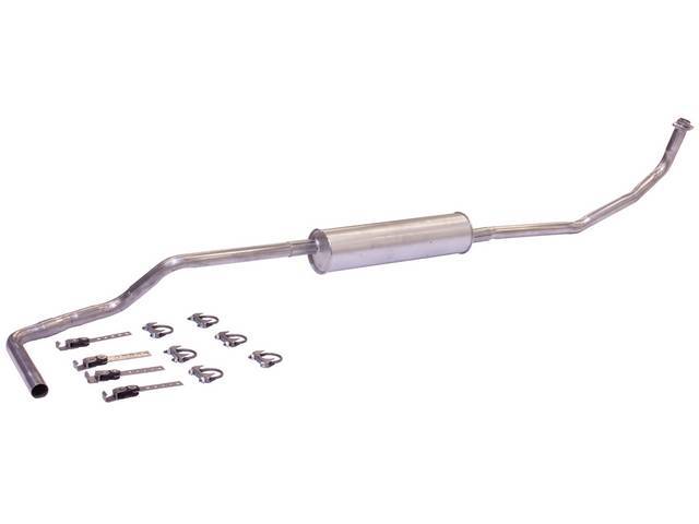 Single Exhaust Kit, 2 Pipes