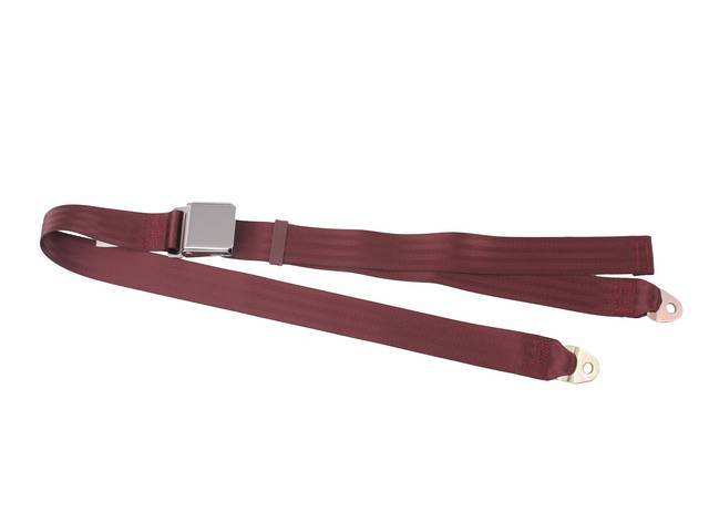 Classic Look 2 Point Seat Belt, maroon