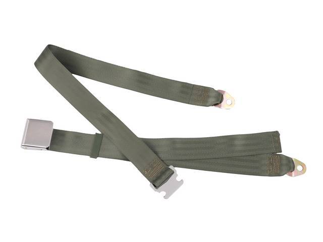 Classic Look 2 Point Seat Belt, medium ivy green
