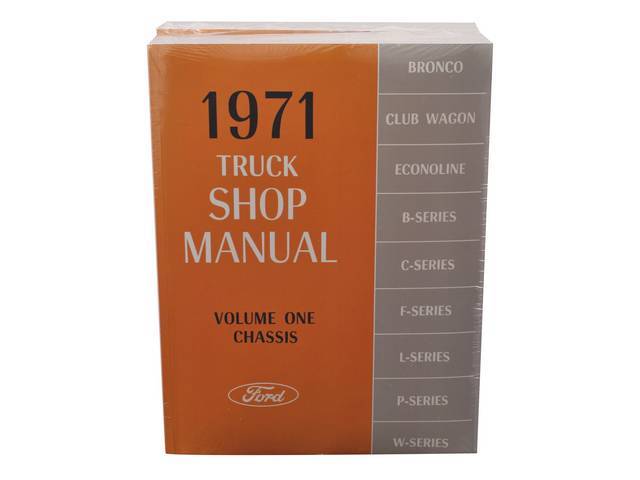 Shop Manual, 1971 Ford Truck and Bronco