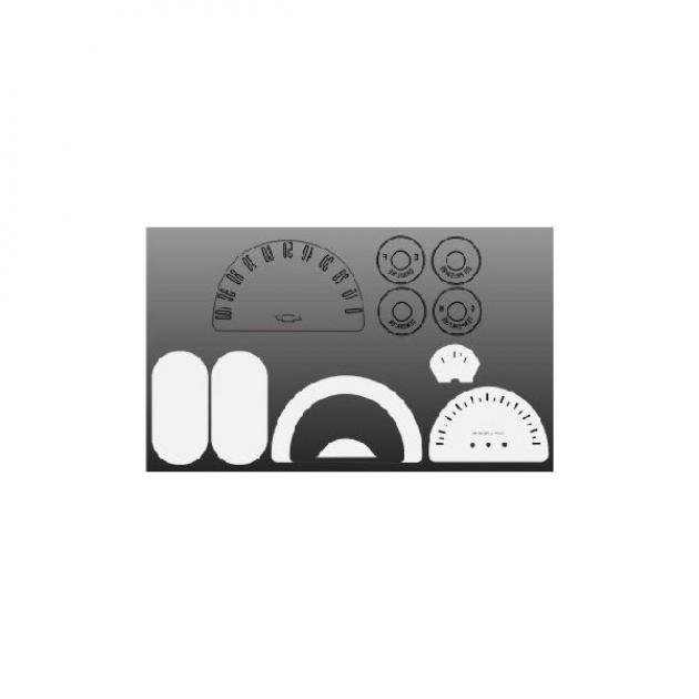 Chevrolet Suburban White Face Gauge Overlay, 1960-1963