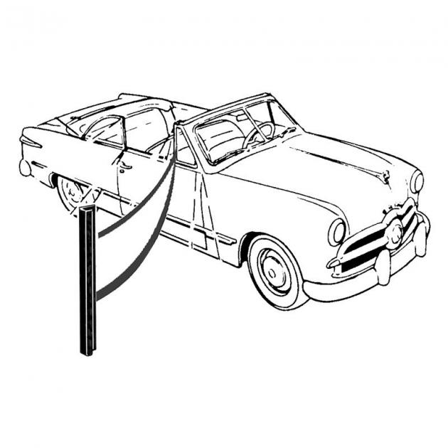 Dennis Carpenter Back Edge of Vent Window Seals - Victoria & Convertible - 1949-51 Ford Car 8A-7621450-PR