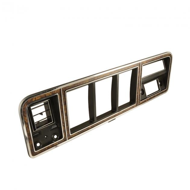 Dennis Carpenter Instrument Cluster Bezel -Woodgrain - w/ Integral A/C - 1973-79 Ford Truck, 1978-79 Ford Bronco D8TZ-10044D70-D