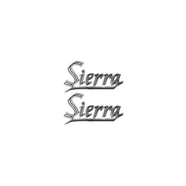 GMC Truck Rear Quarter Emblem "Sierra" 1969-1972