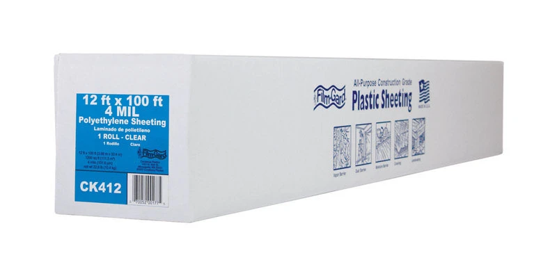 Film-Gard 12 Ft. x 100 Ft. Clear 4 Mil. Polyethylene Sheeting