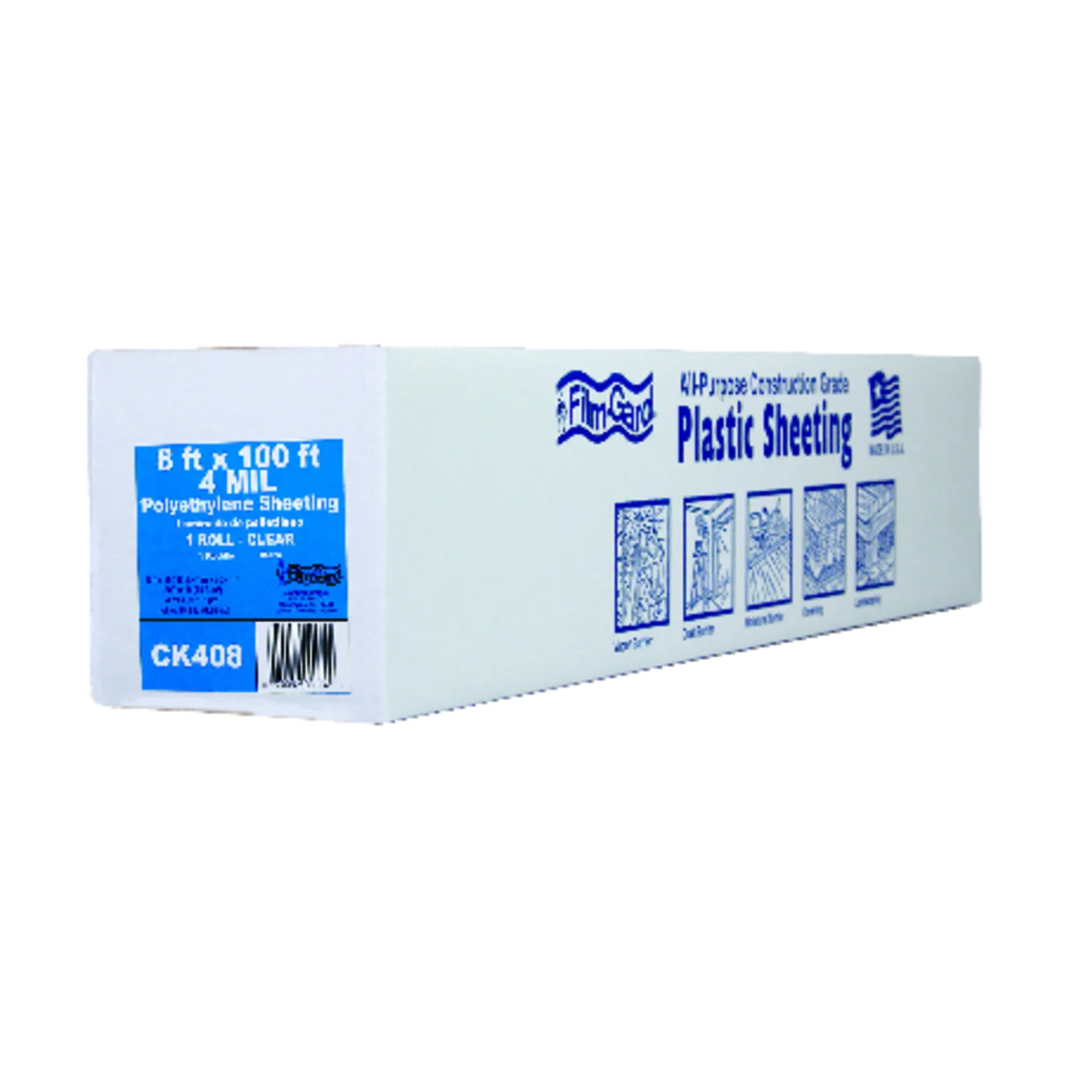 Film-Gard 8 Ft. x 100 Ft. Clear 4 Mil. Polyethylene Sheeting