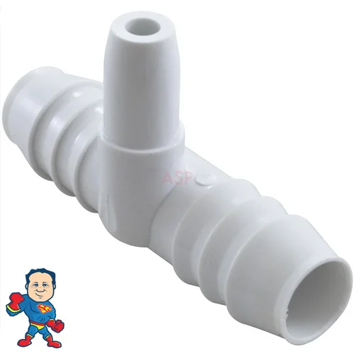 G&G 90° Orifice Tee Fitting for Micro Jet Body – 1/4″ Orifice x 3/4″ Barb Connection