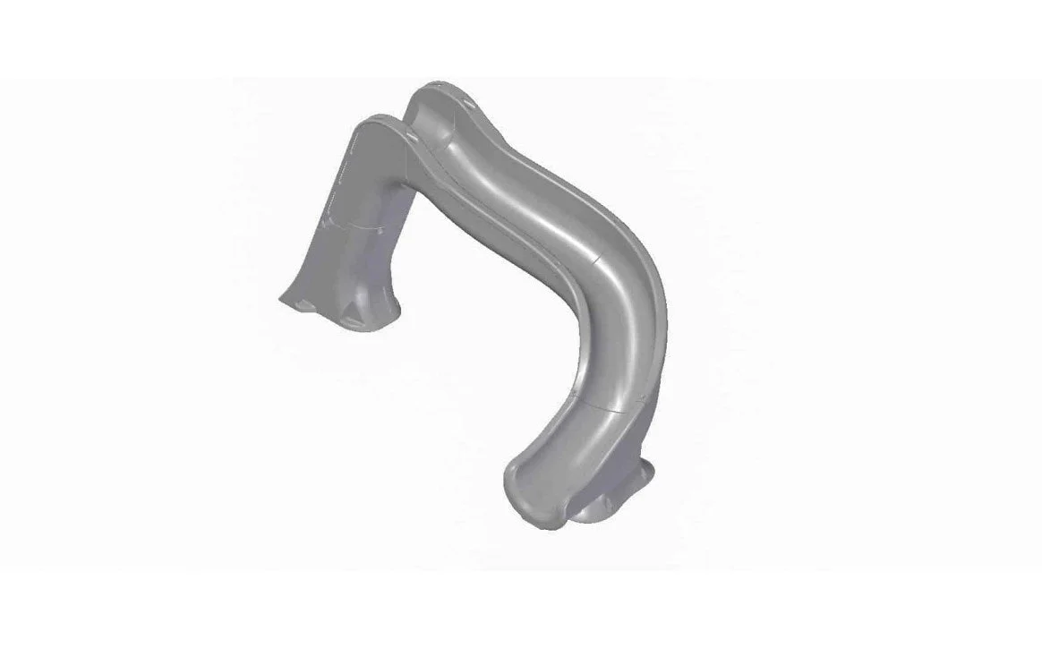 Global Pool Products GPPSSW-GREY-R 7′ Gray Side Winder Right Turn Pool Slide with Enclosed Ladder