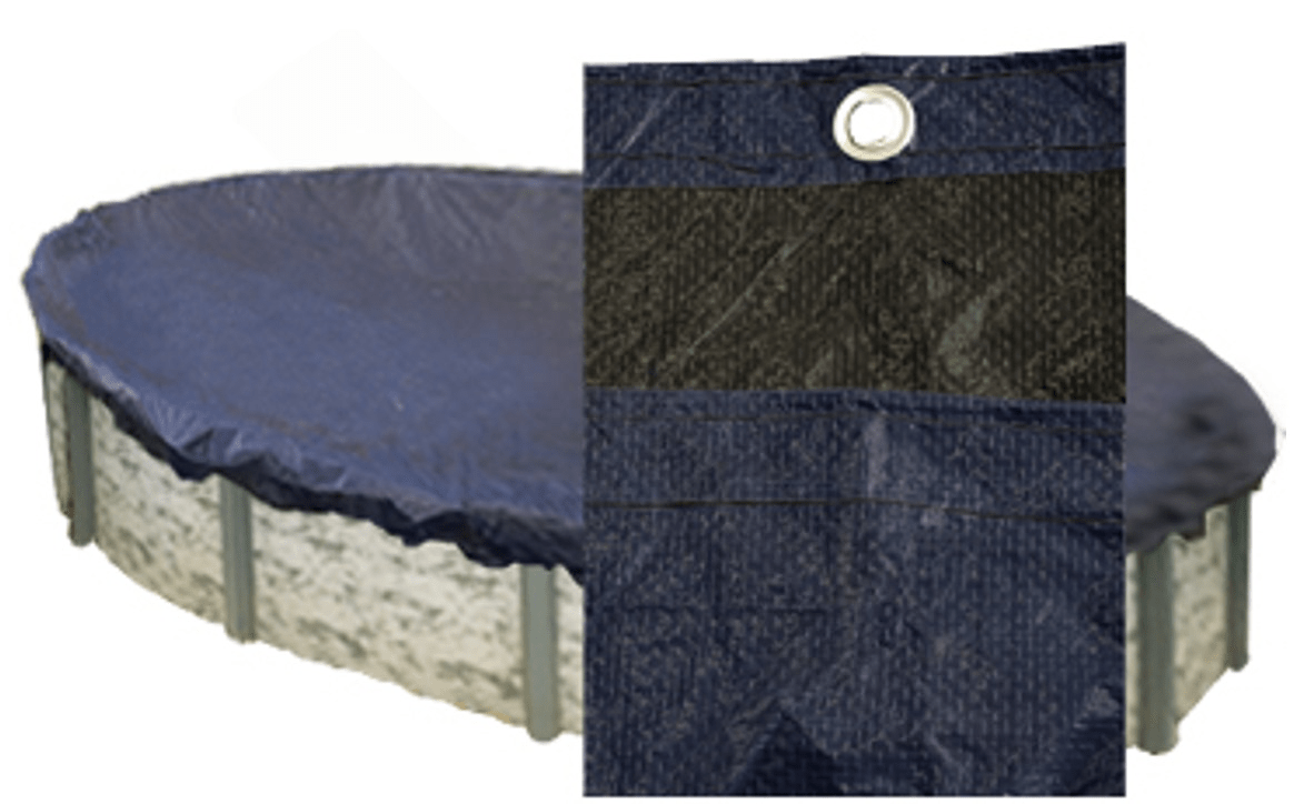 GPC Winter Covers 18′ x 33′ Blue/Black Unbound Oval AG Winter Cover for 15′ x 30′ Oval Pool 771833AU