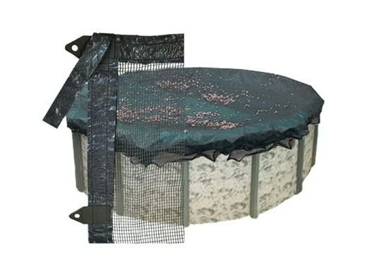 GPC Winter Covers 24′ Round Leaf Guard for Above Ground Pools with 3′ Overlap