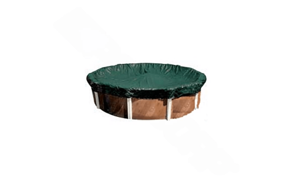 GPC Winter Covers 34′ Green/Black Bound Deluxe Round Platinum AG Winter Cover for 30′ Round Pool