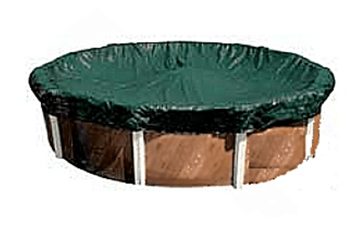 GPC Winter Covers 37′ Green/Black Unbound Round AG Winter Cover for 33′ Round Pool w/12 Year Wty