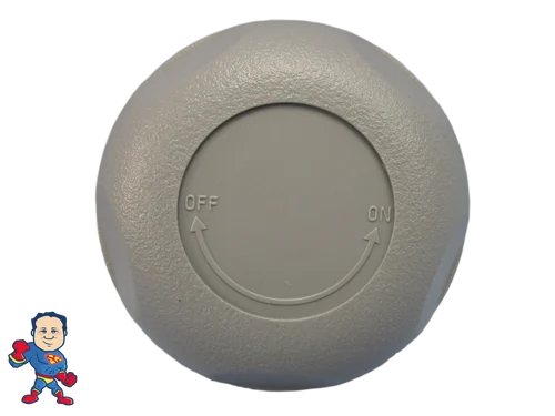Gray Waterfall Control Valve Knob – Waterway 2-5/8″ Face – 5/8″ Square Stem