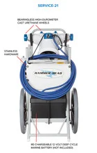 Hammer-Head Service 30 Vacuum With 60FT Cord With Trailer Mount