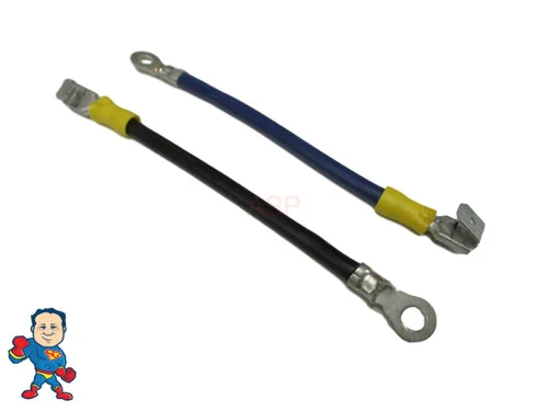 Heater Element Jumper Wire Set (2) 10 Gauge 4″ Loop to Spade Relay Connection