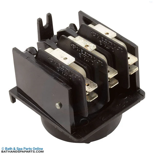 Herga 4-Function White Cam DPDT Air Switch [20A] [Thd] (6806-008)