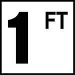 Inlays 1 FT Smooth Wall 6 x 6 Tile 4″ Lettering C610010 (Smooth Waterline)