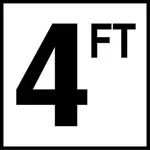 Inlays 4 FEET 6 x 6 Tile 4″ Lettering C620040 (Skid Resistant)
