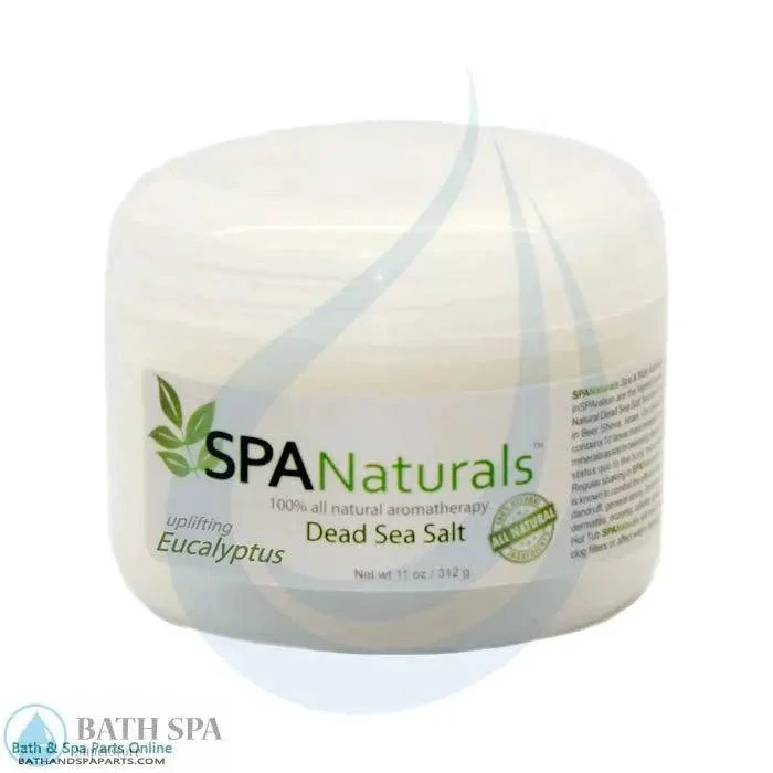InSPAration Spa Naturals Dead Sea Salt Uplifting Eucalyptus 11oz Jar for Aromatherapy Baths and Hot Tubs