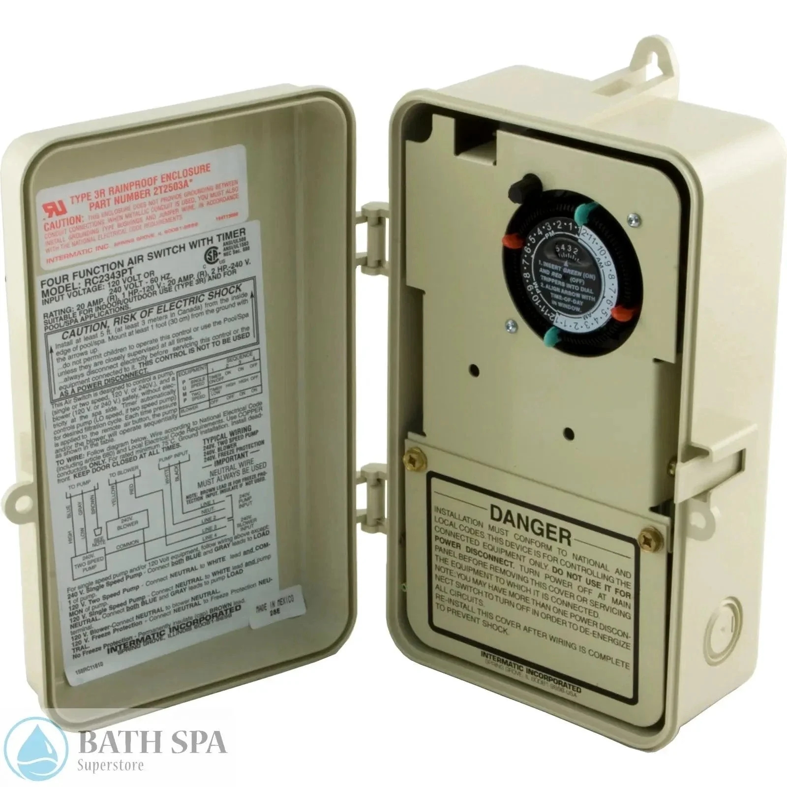 Intermatic Air Control Box [115v/230v] [Four Function,w/Timer] (RC2343PT)