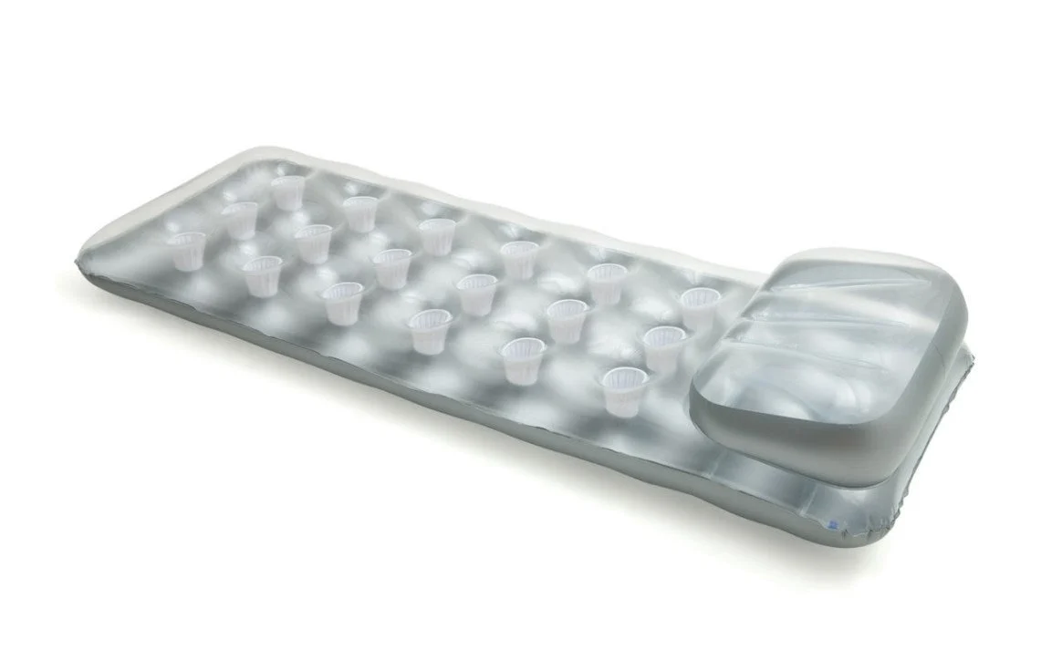 Intex 18 Pocket Suntanner Floating Mat Gray 74″ x 28″ Deflated 58894EP