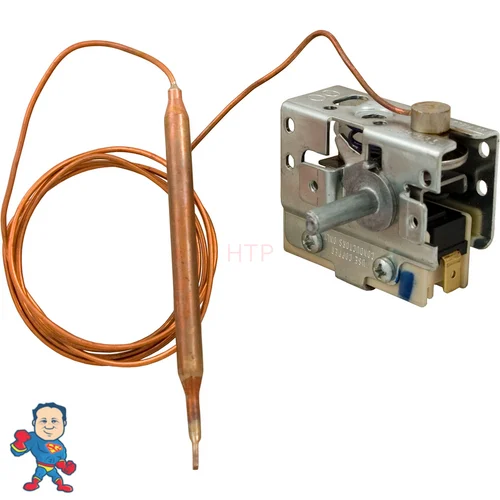 Invensys 25A SPST Mechanical Thermostat – 1/4″ x 36″ Safety Control for Hot Tubs