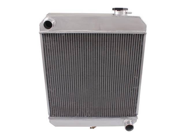 2 Row Champion Aluminum Radiator, 6 cylinder, Natural Finish