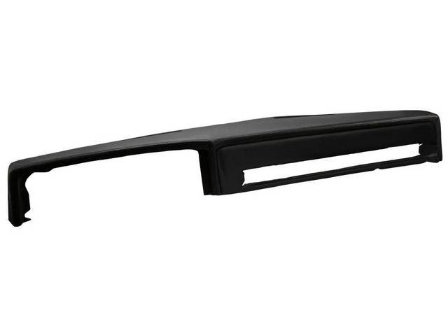 TMI Sport Series Dash Pad, black vinyl w/ black contrast stitching